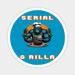 Serial G'rilla Master BBQ Griller Fun Pun Magnet